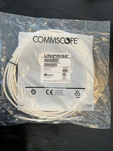 25 ft Commscope white CAT 6 ethernet patch cable. UNC6-WH-25F. UC1BBB2-08F025. - Picture 1 of 5