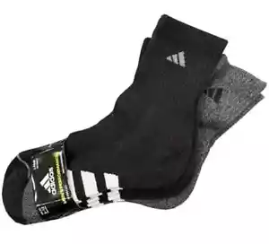 Calcetines Adidas Performance High Quarter para hombre 2 negros / 2 grises, talla 6-12, 4 pares - Imagen 1 de 4