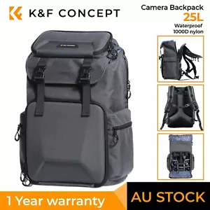 K&F Concept 25L Camera Backpack Hard Shell Bag Large Capacity with Rain Cover - Picture 1 of 13