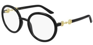 OCCHIALI VISTA GUCCI HORSEBIT GG 0891O 001 BLACK NERO  GLASSES ОЧКИ BRILLE TONDI - Foto 1 di 1