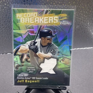 2003 Topps Chrome Jeff Bagwell Record Breakers Game Worn Jersey - Picture 1 of 2