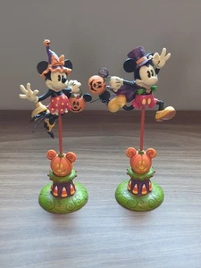 2er Set Mickey Minnie Mouse Disney Parks 8" Resin Halloween Figuren *Schaden* - Bild 1 von 13