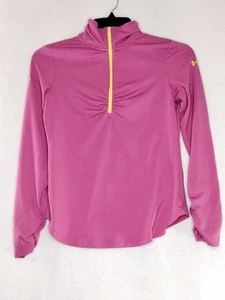 Under Armour Womens Activewear Sweatshirt Pullover Size Small Pink 1/4 Zip - Picture 1 of 5