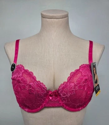 Nuevo con etiquetas Apt. Sujetador con 9 aros sin forro 36B de encaje transparente de lujo Foto 1 de 4