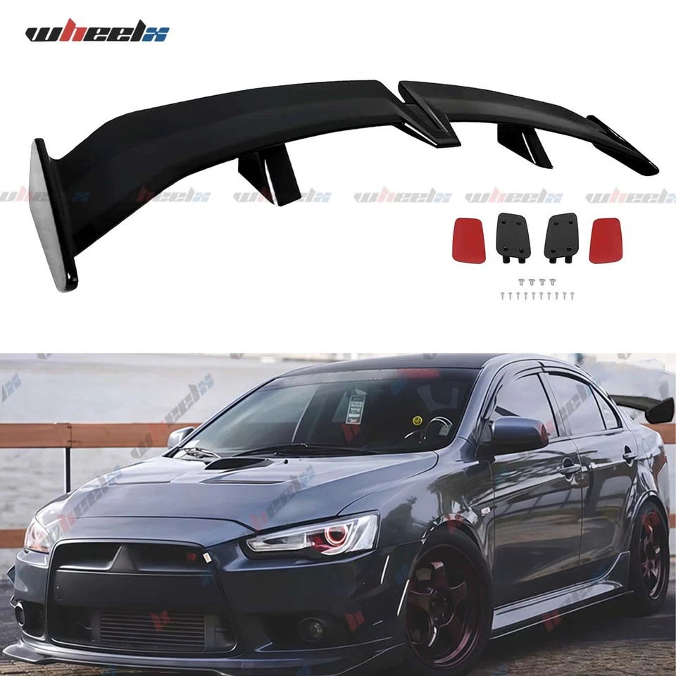 Kits de labios de alerón trasero negro brillante para Mitsubishi Eclipse Spyder 54" Foto 1 de 4