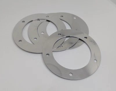 POLISHED ALUMINIUM RINGS FOR OZ RACING FUTURA & CYGNUS WHEEL HUB CAPS- SET OF 4 - Image 1 of 4