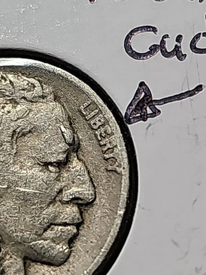 1927 Buffalo Nickel ERROR Unicorn CUD ON FOREHEAD Super Cool - Image 1 of 4
