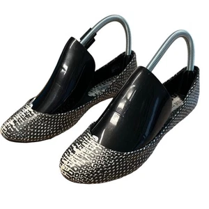 Steve Madden Heaven Black and White Reptile Ballet Flats Size 6 1/2 - Picture 1 of 7