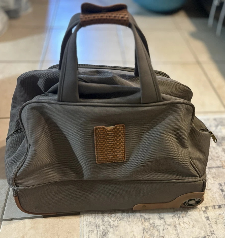 Tommy Bahama Luggage 20 Inch Rolling Suitcase Travel Duffle Bag  Brown - Image 1 of 4