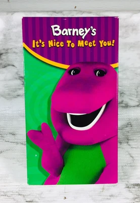BARNEY - BARNEY'S IT'S NICE TO MEET YOU (2003) VHS TAPE MOVIE PURPLE DINOSAUR+++ - Image 1 of 4