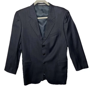 His First Hickey Freeman Blazer Jacket Size 18 Reg Charcoal Gray Pin Stripe Wool - Picture 1 of 13