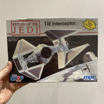 MPC 1:51 Star Wars TIE Interceptor Model Kit #8931 Jedi AMT-ERTL *SEALED BAG* - Image 1 of 3