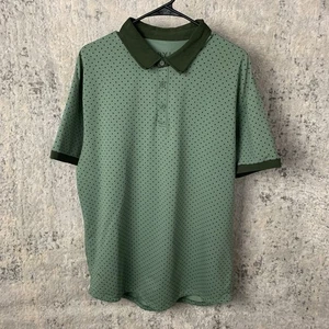 BYLT LUX gepunktetes Poloshirt XL grün Drop Cut Golf leicht Premium Basics Herren - Bild 1 von 10