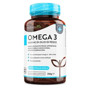 Nutravita Omega 3 2000mg con 660mg EPA e 440mg DHA 240 Omega 3 Capsule per 4 - Foto 1 di 24