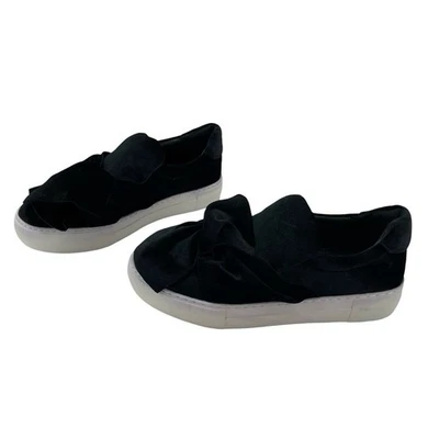 J Slides Black Flats with White Soles - Image 1 of 4