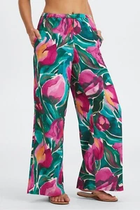 Fabletics  Floral  High Rise Wide Leg. Women's Pants Size Medium - Picture 1 of 10