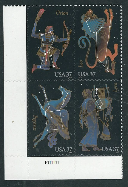 Scott  #3945/48... 37 Cent....Constellations...Plate Block  - Image 1 of 1