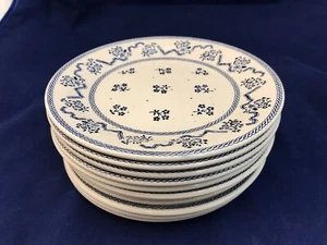1 Laura Ashley Johnson Brothers PETITE FLEUR Blue Trim & Flowers 6 1/4" Plate - Picture 1 of 3