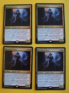 MTG Card.  Bloodhall Priest playset  4 card Vampire cleric Eldritch Moon Rare - Picture 1 of 3