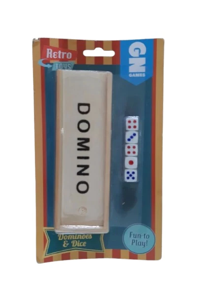 Retro Toys | Dominoes & Dice Set with Wooden Box by GM Games - Image 1 of 1