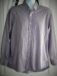 Michael Kors Shirt Men's Sz. L 16 1/2 (34-35) Long Sleeve Plaid Regular Fit EUC - Picture 1 of 2