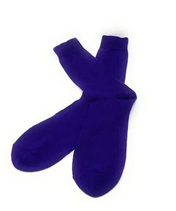 Cashmere Socks - Men's Plain Knit Cuff - Imperial Purple - Made in UK - Imagen 1 de 1