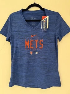 New York Mets Women's Nike Dri-Fit Shirt -Size Small- NWT - Picture 1 of 6