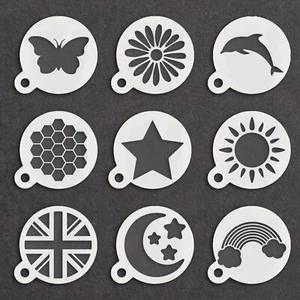 Coffee Duster Latte Cappuccino Hot Chocolate Stencil Spray Barista Mylar 190 - Picture 1 of 54