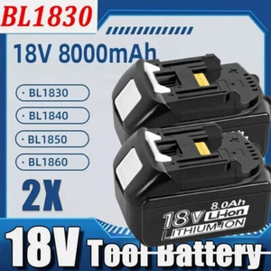 2x per batteria Makita 18V 8,0Ah BL1860B BL1850B BL1840B BL1830B BL1860 MTL1810 DE - Foto 1 di 12