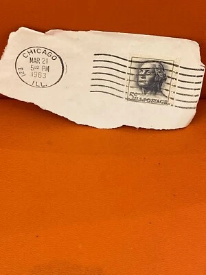 Rare george washington 5 cent Canceled stamp  - Image 1 of 2