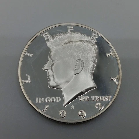 1992 S Proof Silver Kennedy Half Dollar Cover