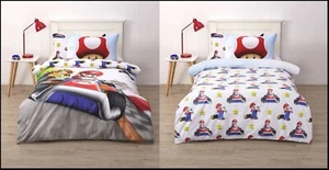 Licensed Nintendo MarioKart MARIO KART 2 in 1 Single Bed Quilt Cover Set COTTON - Bild 1 von 3