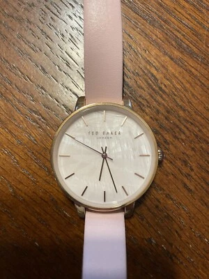 Ted Baker - London, Rose Gold-Tone Pink Leather Women's Watch - Needs Battery - image 1 of 4