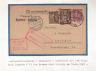 1923 Germany early flown private airmail  postal stationery card Bremen Berlin