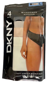 DKNY 4 Pack Microfiber Hipsters Size Large