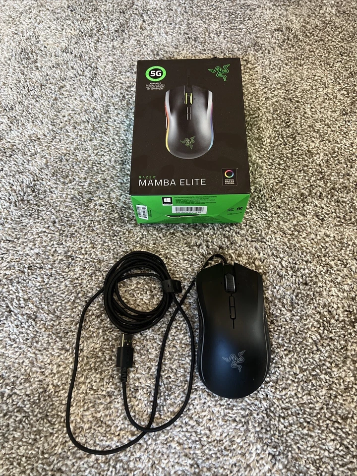 Razer RZ01-02560100-R3U1 Mamba Elite Wired Optical Gaming Mouse - Black - Image 1 of 1