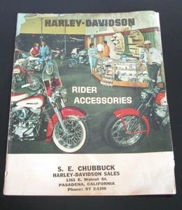 Rare Vtg 60s Harley Davidson Rider Accessories Brochure Magazine Clothing Jacket - Picture 1 of 12