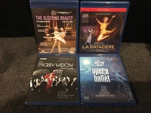 4 x blu-rays ballets. La Bayadere, The Merry Widow, Sleeping Beauty, Like New - Picture 1 of 9