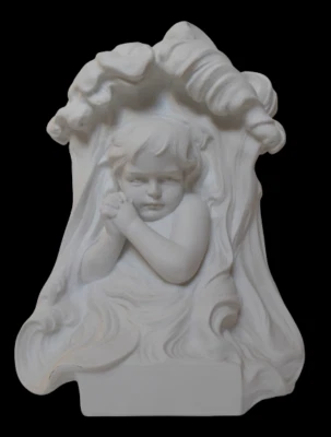 ANTIQUE LARGE BISQUE ART NOUVEAU FIGURINE SACHSEN GERMANY JUGENDSTIL PORCELAINE - Image 1 of 4