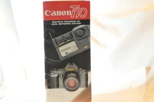 Folleto folleto de distribuidores de cámaras Canon FD T-70 T70 35 mm PELÍCULA SLR - Imagen 1 de 4