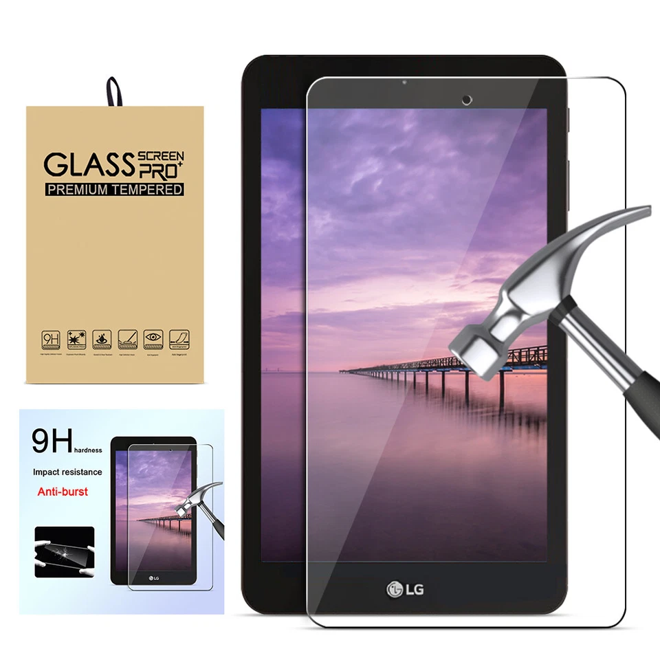 For LG GPad F2 LK460 Glass/GPad X2 Plus 8" Screen Protector Clear Tempered Glass - Image 1 of 1