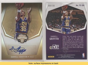 2015 Panini Totally Certified Signatures Mirror Gold /10 Darrell Griffith Auto