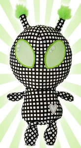 Sparkly Black Alien Plush Valentine's Day Toy by Way To Celebrate 9" - Picture 1 of 4