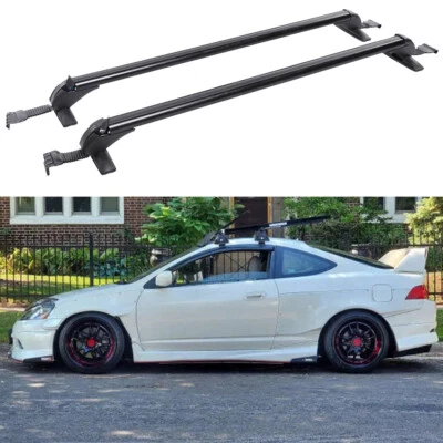 Porta-bagagens barra transversal rack teto carro 43,3" alumínio para Acura RSX 2002-06 - Imagem 1 de 4