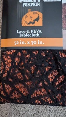 Halloween Tablecloth Lace Spider Web Brand New! - Image 1 of 4
