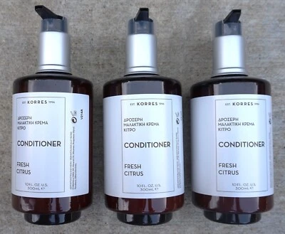 Acondicionador Korres Fresh Citrus 300 ml 10 fl. OZ Dermatológicamente Probado Cantidad 3 Ne Foto 1 de 4