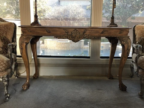 Louis XV Style Sofa Table Cover