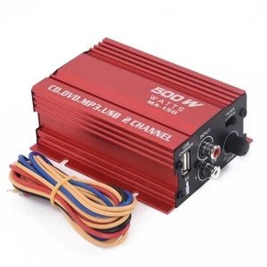 Car 12V 500W 2 Channel Mini Hi-Fi Stereo Audio-Amplifier Amp Subwoofer DC-9-14V - Picture 1 of 12