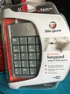 Targus Numeric Keypad with 2 USB ports for PC  PAUK10U NEW Without Box - Picture 1 of 4