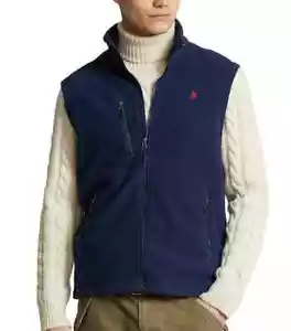 Polo Ralph Lauren Men's Performance Fleece Vest Navy Blue NWT $125 5XLT 5X 5LT - Picture 1 of 1